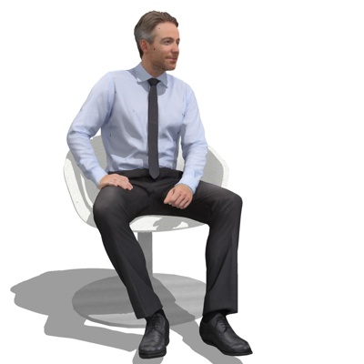 Modern Sitting Man