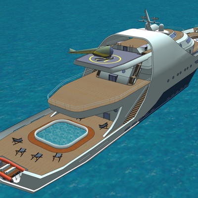 modern sea ship