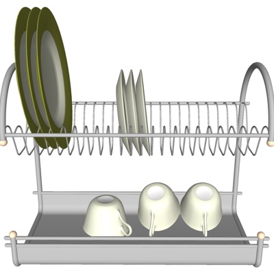 Modern metal dish rack