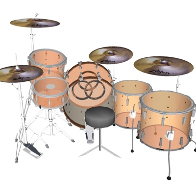 Modern drum set