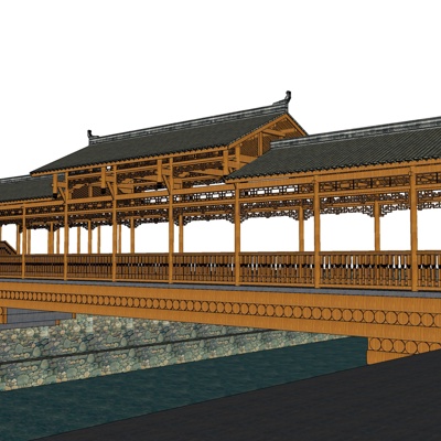 Chinese-style promenade pavilion