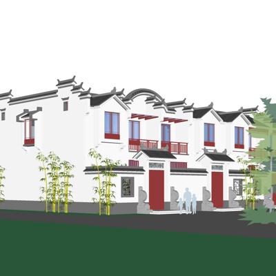 Appearance of new Chinese townhouse