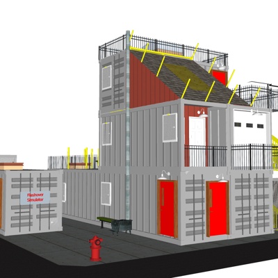 Industrial wind container house