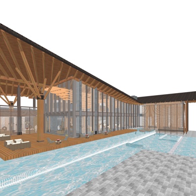 Modern Outdoor Natatorium