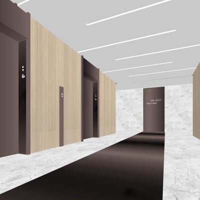 Modern Elevator Corridor