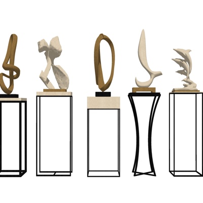 Modern Metal Sculpture Ornaments