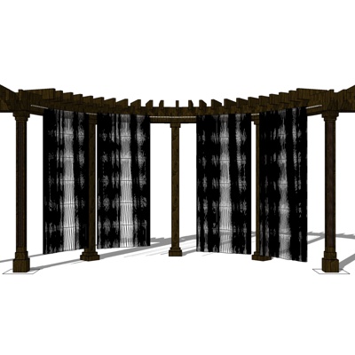 Modern Curved Promenade Gazebo