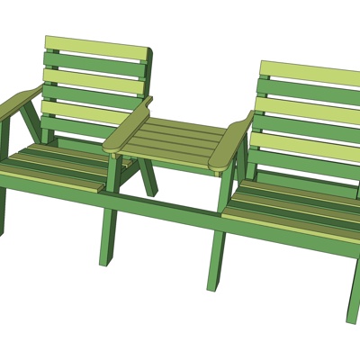 Modern Outdoor Card Seat Table and Chair