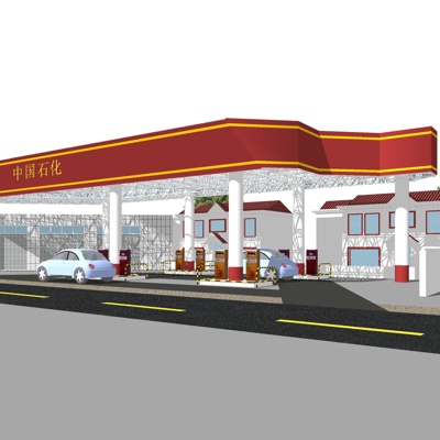 Modern Gas Station