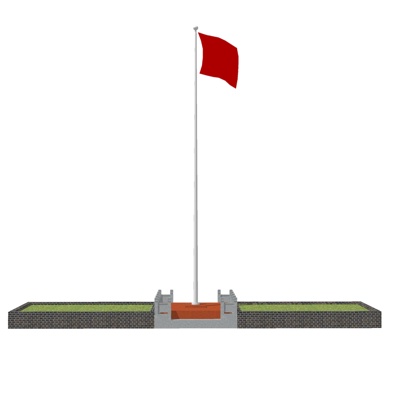 modern flag-raising platform