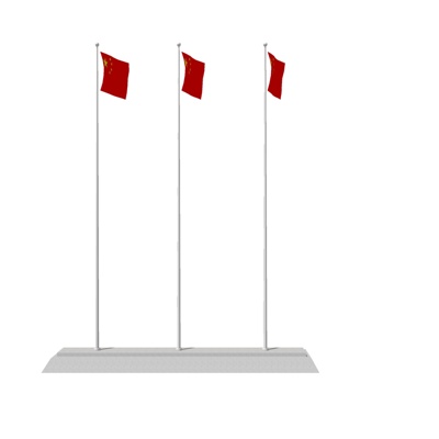 modern flag-raising platform