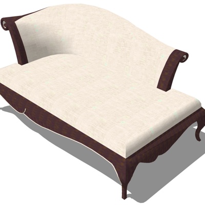 European-style fabric chaise longue