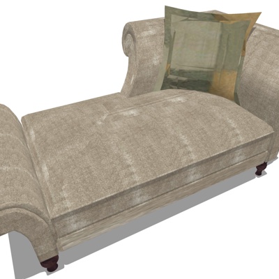 European-style fabric chaise longue