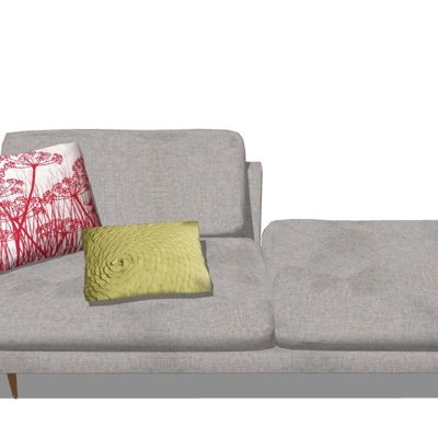 Modern fabric chaise longue