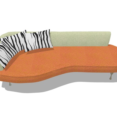 Modern fabric chaise longue