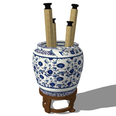 New Chinese calligraphy and painting jar