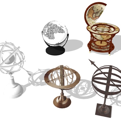 Modern Globe Ornaments