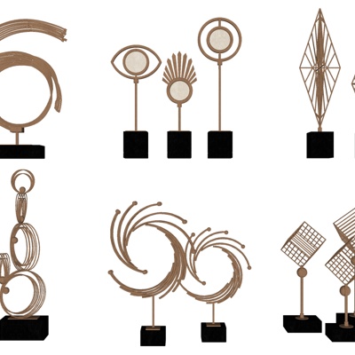 Modern metal ornaments