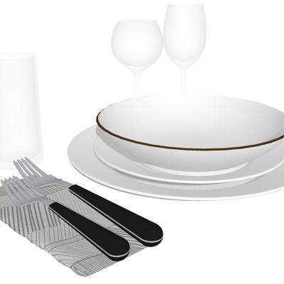 Modern dishes cutlery cutlery