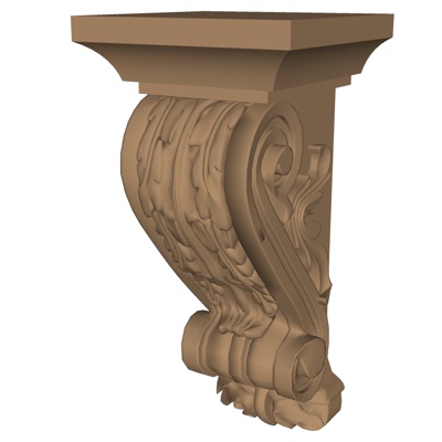 European-style carved column component