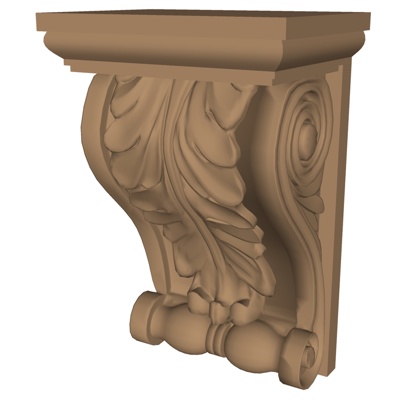 European-style carved column component