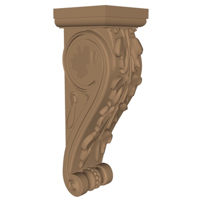 European-style carved column component