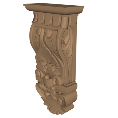 European-style carved column component