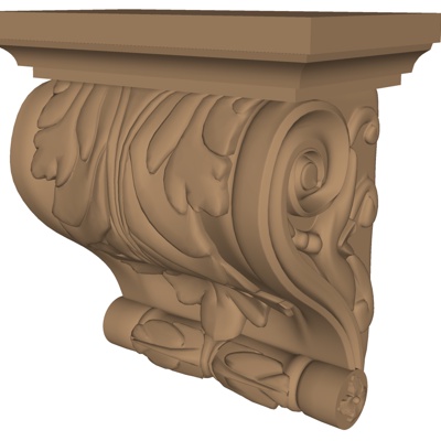 European-style carved column component