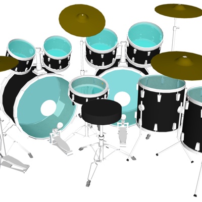 Modern drum set