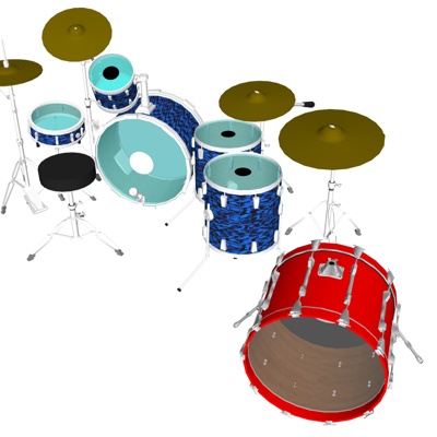 Modern drum set