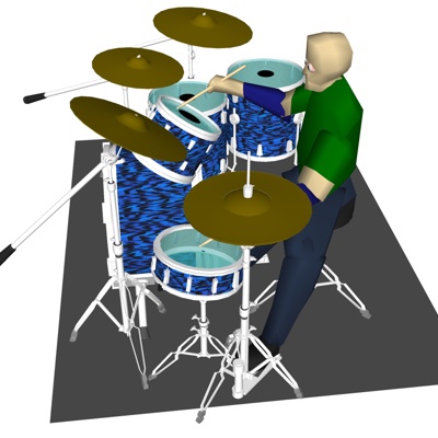 Modern drum set