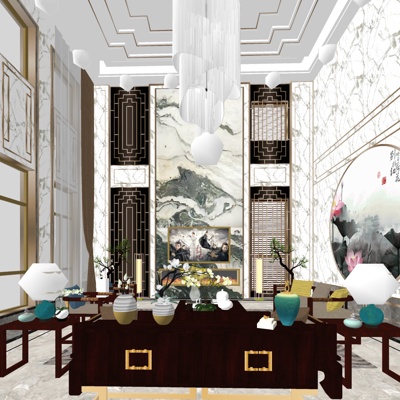 New Chinese Villa Lobby