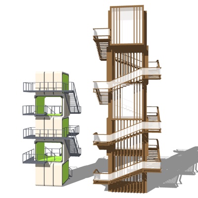 Modern high-rise observation deck