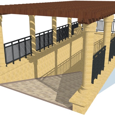 Modern underground parking entrance