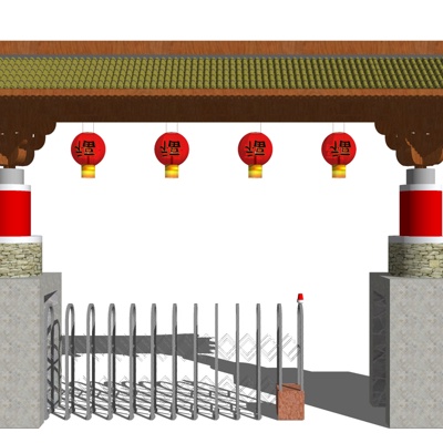 Neo-Chinese Style gate