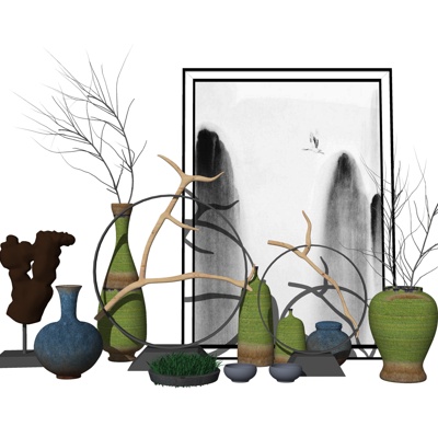 Modern decorative painting vase ornaments free