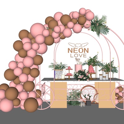 Modern wedding decoration sketch free