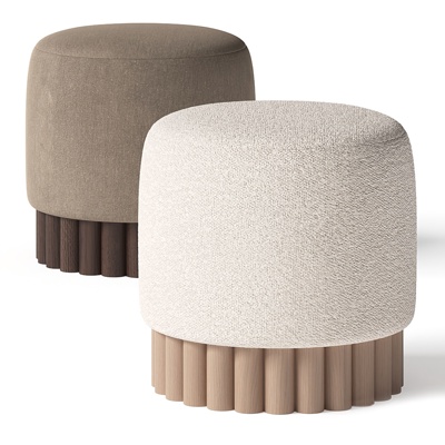 Modern Fabric Round Stool