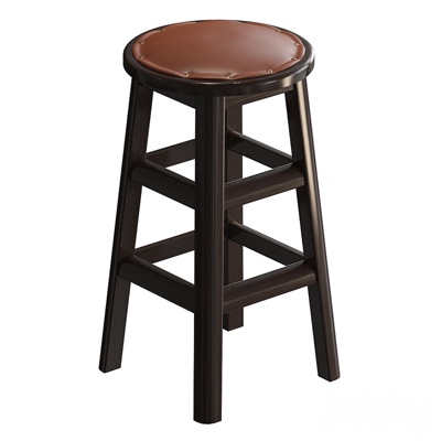 American solid wood bar stool