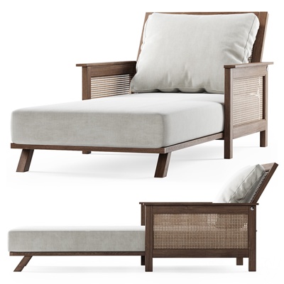 Modern Rattan Lounger