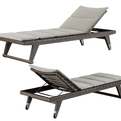 Modern Fabric Outdoor Lounger