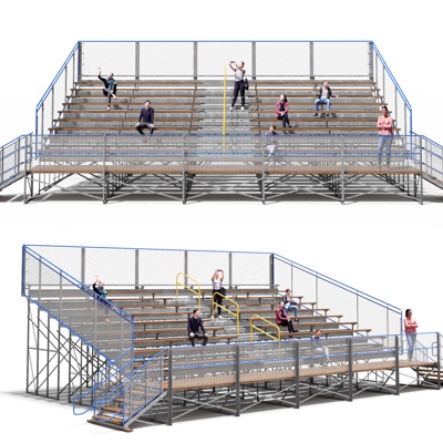 Modern Stadium grandstand seats