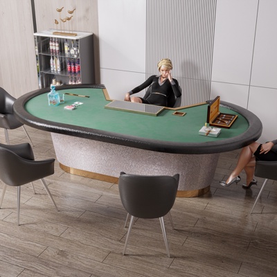 Modern chess poker table