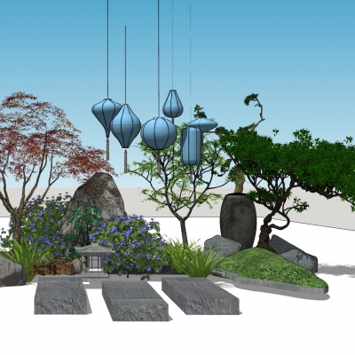 New Chinese gardening sketch