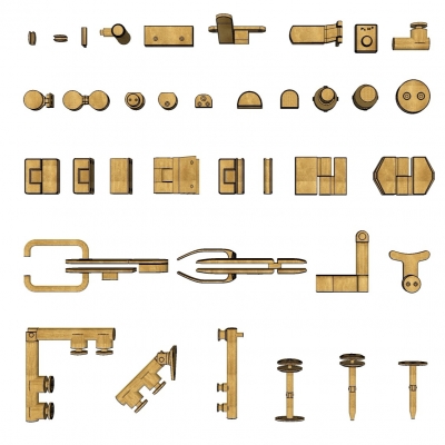 Modern hinge door clip combination