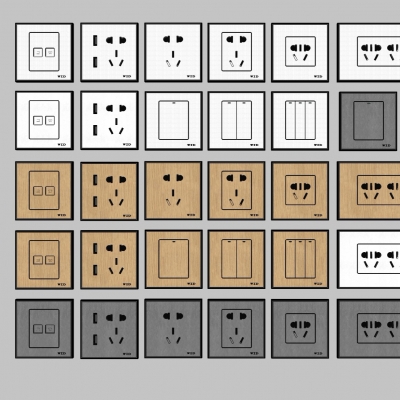 Modern switch panel board combination