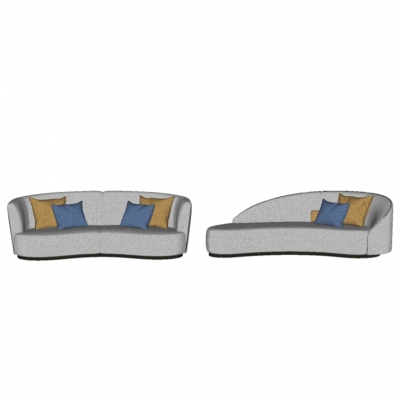 Modern sofa chaise longue combination