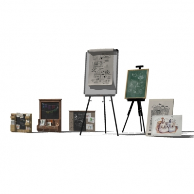 Modern easel blackboard combination