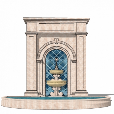 European-style fountain water feature