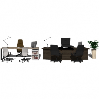 Modern office desk and chair combination